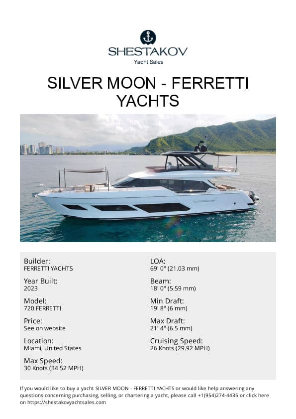 SILVER MOON - 720 FERRETTI - 2023