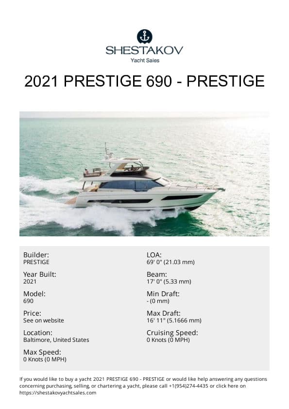 2021 Prestige 690 - 690 - 2021