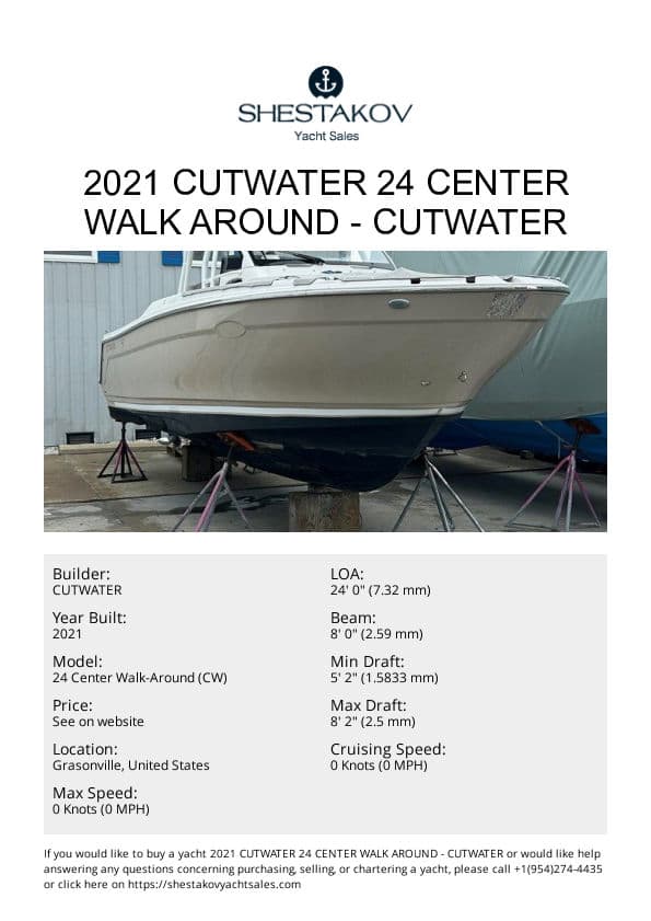 2021 Cutwater 24 Center Walk Around - 24 Center Walk-Around (CW) - 2021