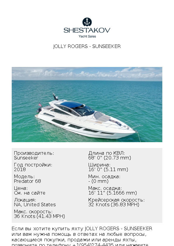 Jolly Rogers - Predator 68 - 2018