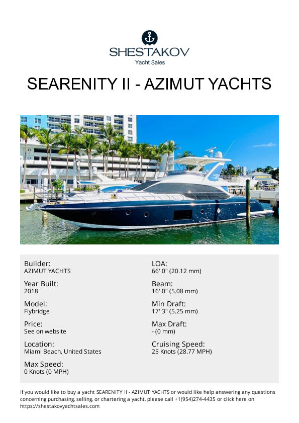 Searenity II - Flybridge - 2018