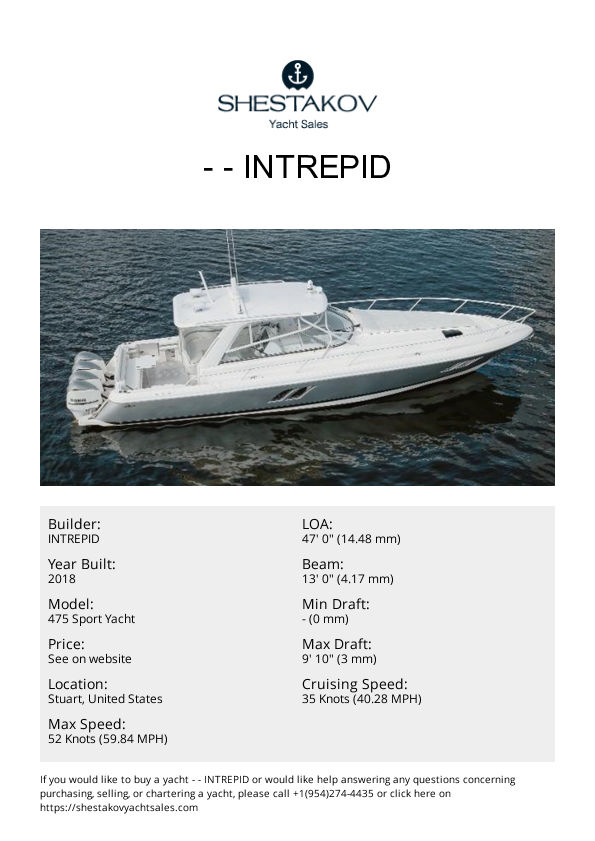 - - 475 Sport Yacht - 2018