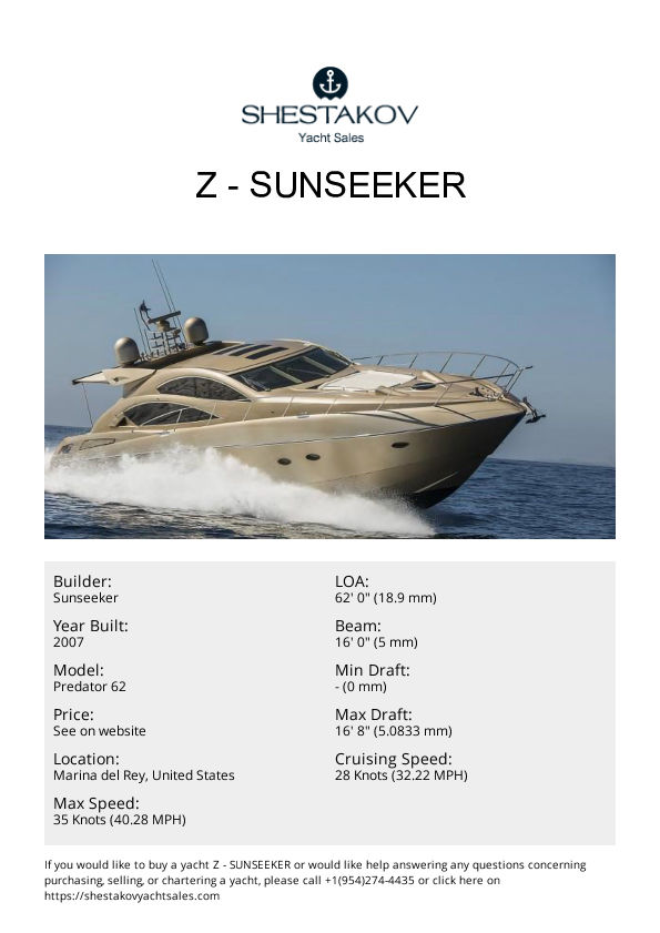 Z - Predator 62 - 2007