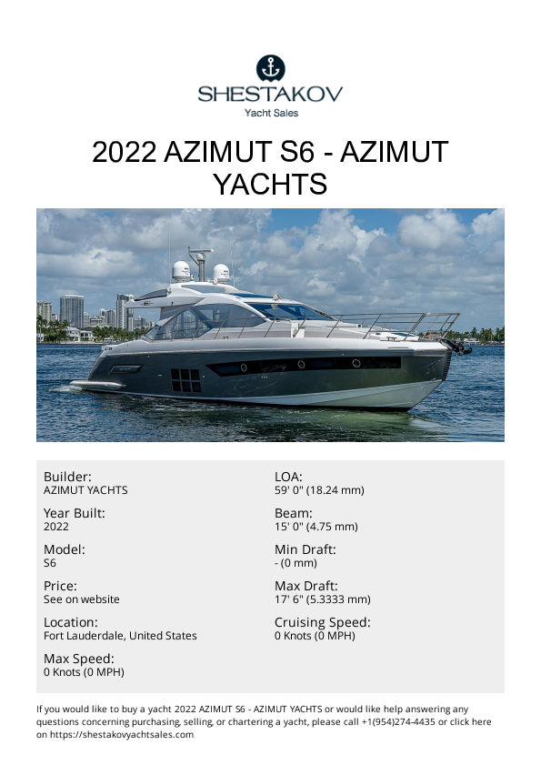 2022 Azimut S6 - S6 - 2022