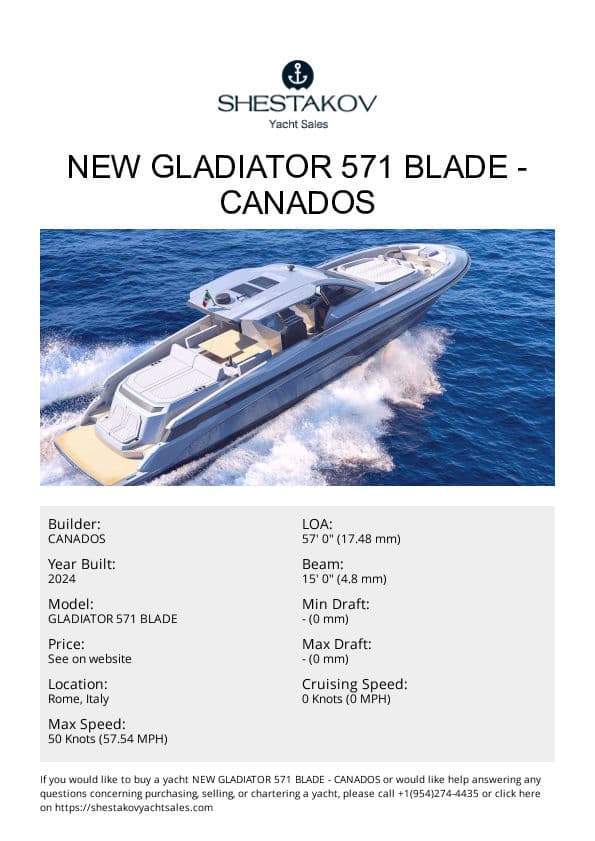 New GLADIATOR 571 BLADE - GLADIATOR 571 BLADE - 2024