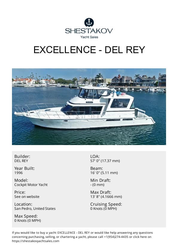 EXCELLENCE - Cockpit Motor Yacht - 1996