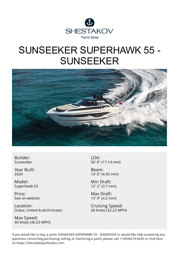 Sunseeker Superhawk 55 - Superhawk 55 - 2024