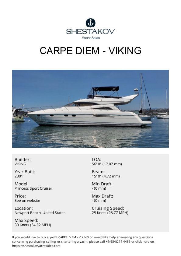 Carpe Diem - Princess Sport Cruiser - 2001
