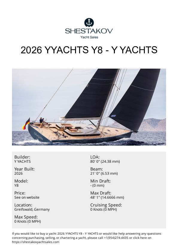 2026 YYachts Y8 - Y8 - 2026