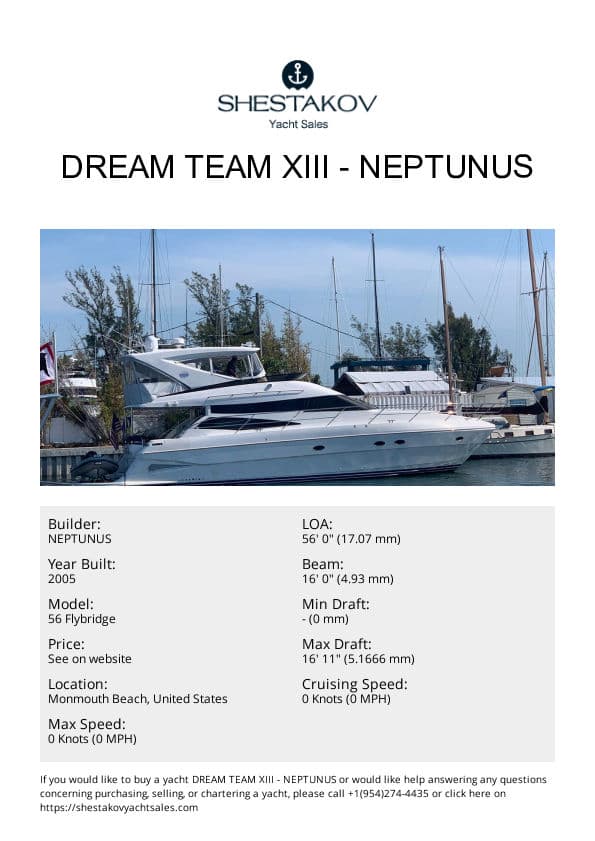Dream Team XIII - 56 Flybridge - 2005