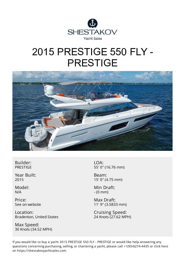 2015 Prestige 550 Fly - undefined - 2015