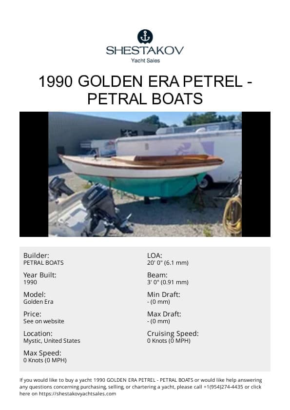 1990 Golden Era Petrel - Golden Era - 1990