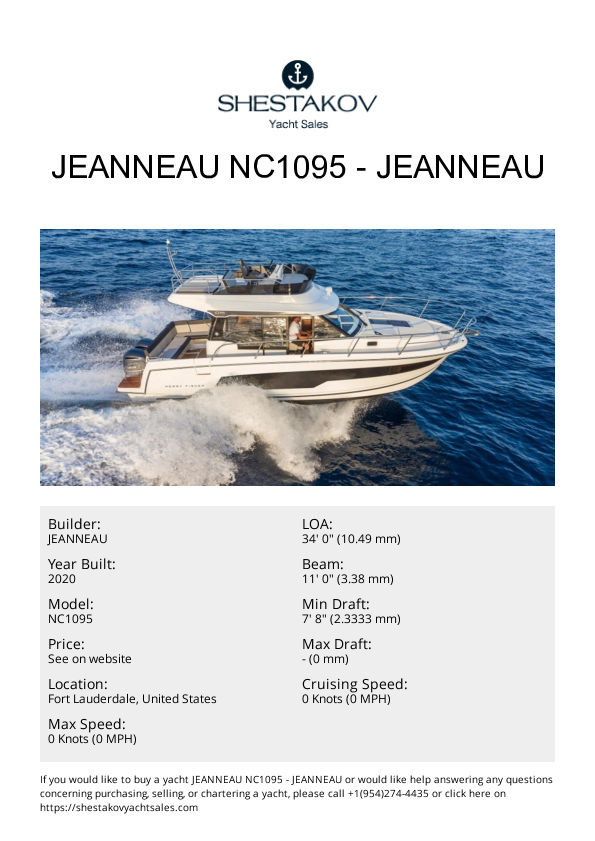 Jeanneau NC1095 - NC1095 - 2020