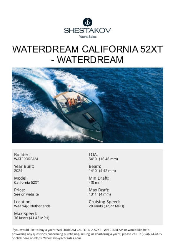 Waterdream California 52XT - California 52XT - 2024