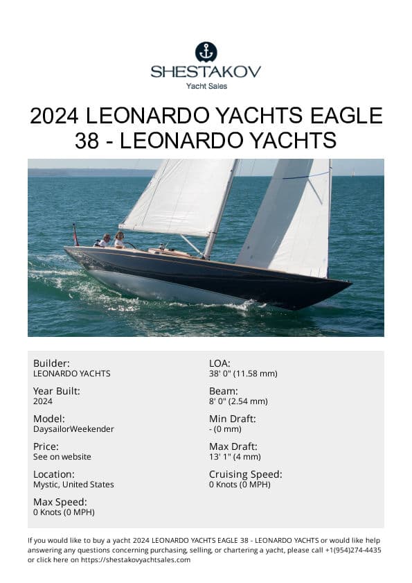2024 Leonardo Yachts Eagle 38 - DaysailorWeekender - 2024