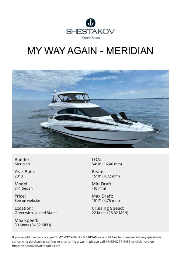 My Way Again - 541 Sedan - 2013