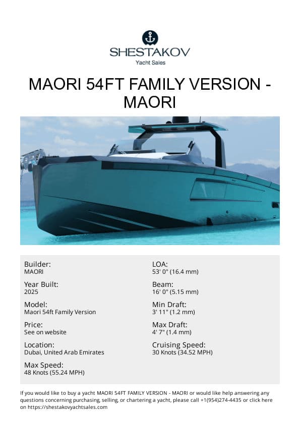 Maori 54ft Family Version - Maori 54ft Family Version - 2025