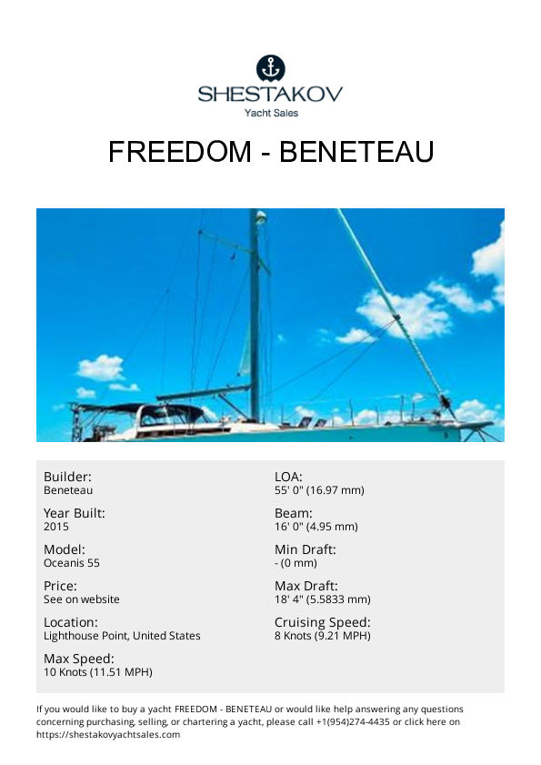 Freedom - Oceanis 55 - 2015