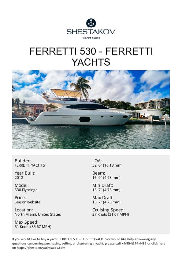 Ferretti 530 - 530 Flybridge - 2012