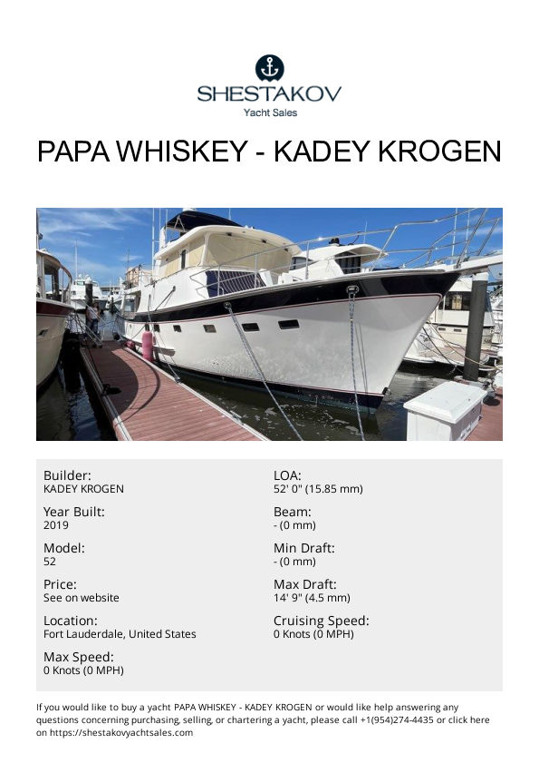 Papa Whiskey - 52 - 2019