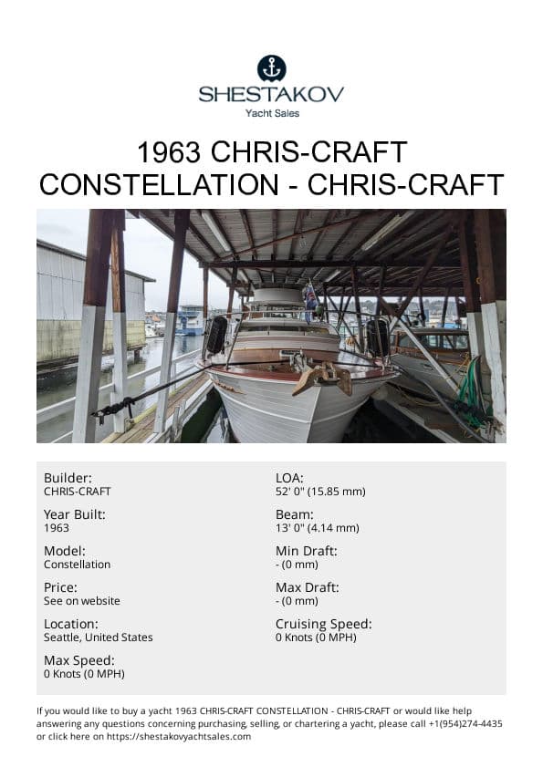 1963 Chris-Craft Constellation - Constellation - 1963