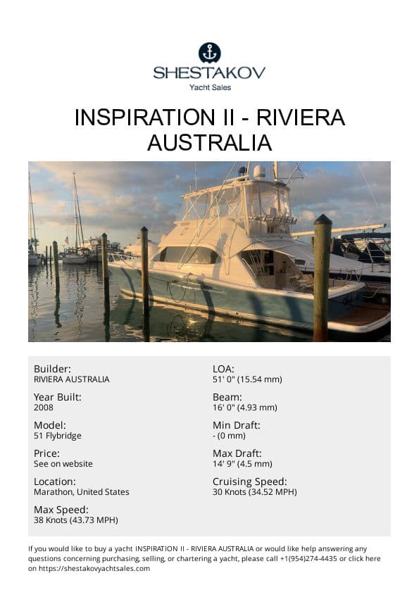 Inspiration II - 51 Flybridge - 2008