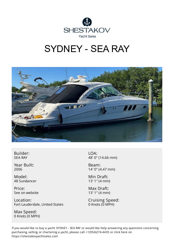 SYDNEY - 48 Sundancer - 2006