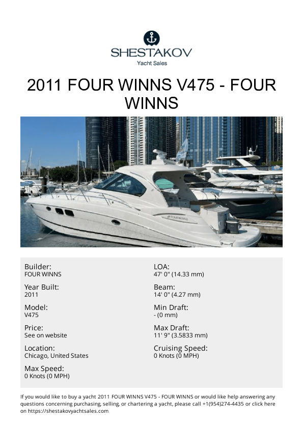 2011 Four Winns V475 - V475 - 2011