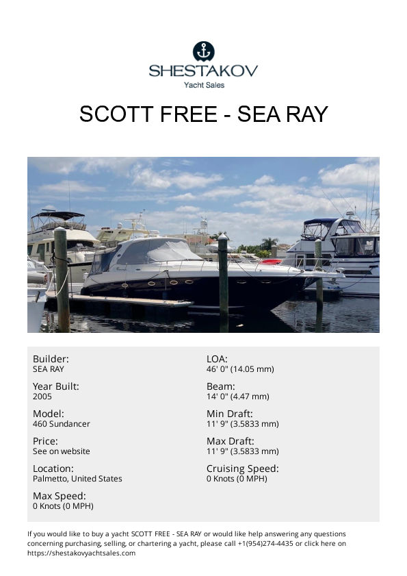 SCOTT FREE - 460 Sundancer - 2005