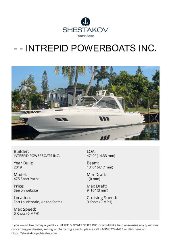 - - 475 Sport Yacht - 2019