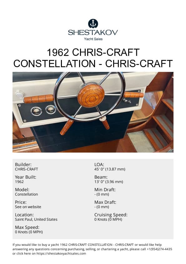 1962 Chris-Craft Constellation - Constellation - 1962