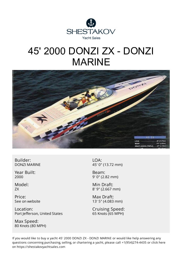45' 2000 Donzi ZX - ZX - 2000
