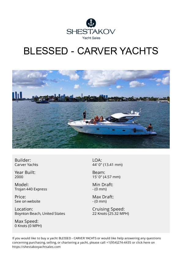 Blessed - Trojan 440 Express - 2000