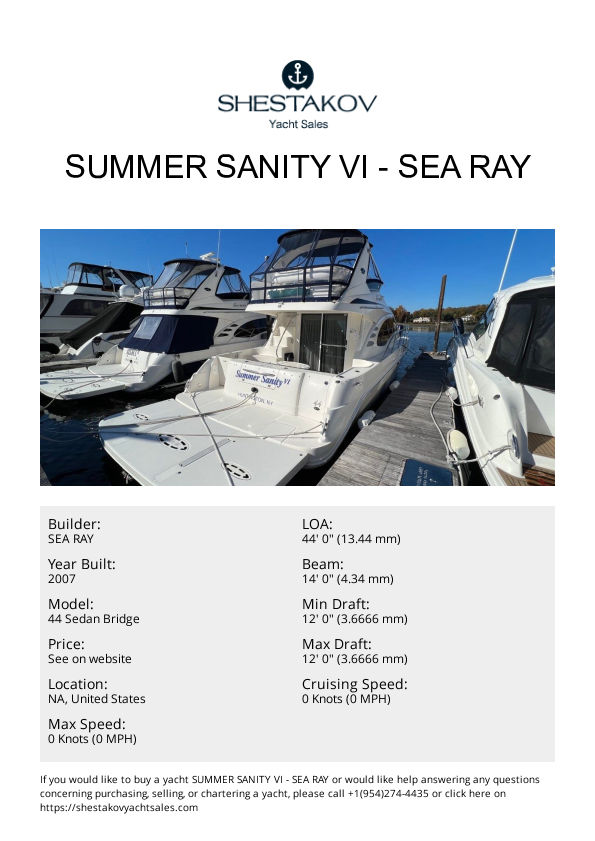 SUMMER SANITY VI - 44 Sedan Bridge - 2007