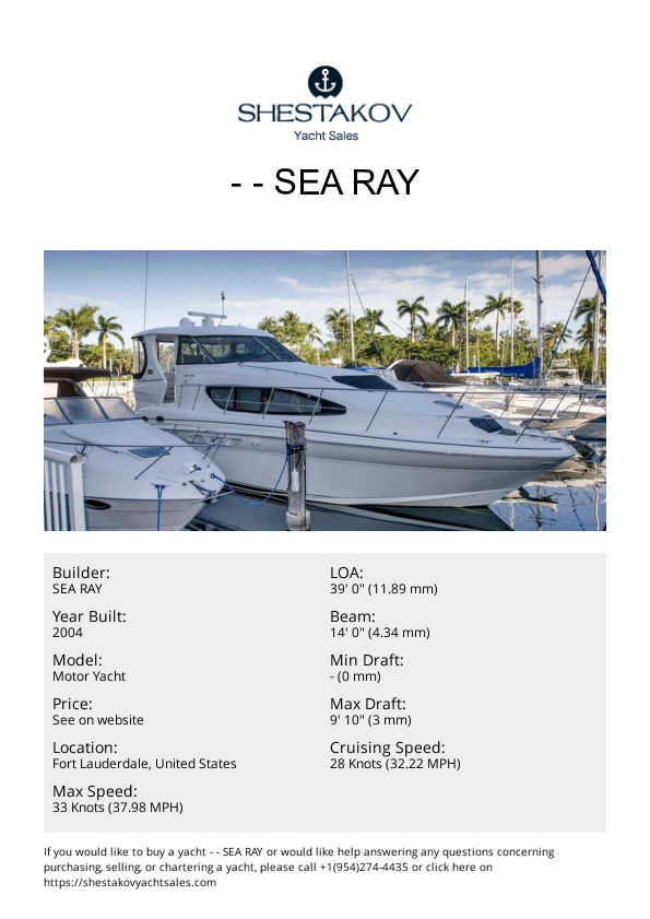 - - Motor Yacht - 2004