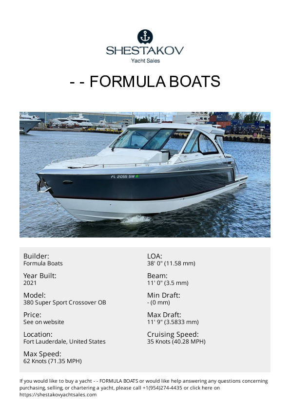 - - 380 Super Sport Crossover OB - 2021