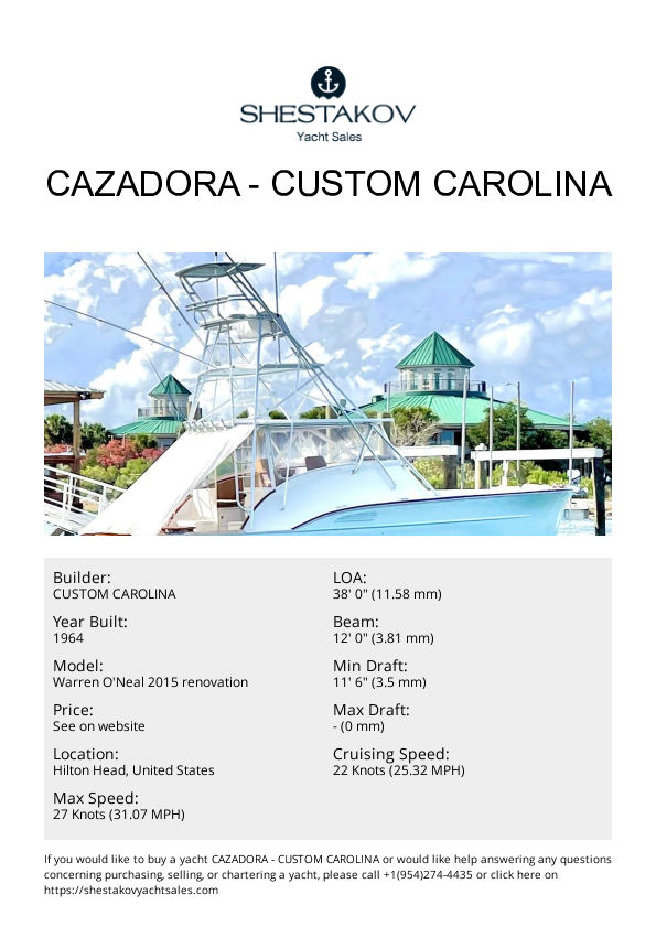 CAZADORA - Warren O'Neal 2015 renovation - 1964