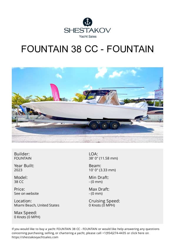Fountain 38 CC - 38 CC - 2023