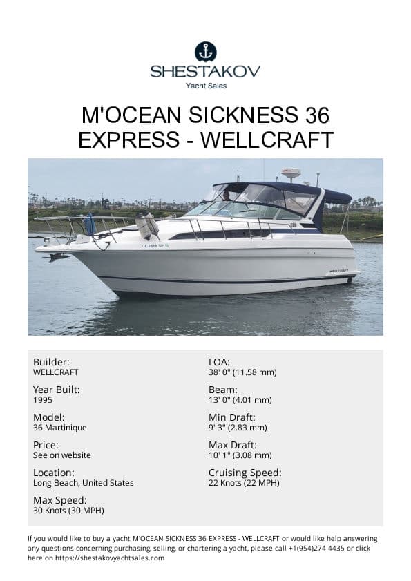 M'Ocean Sickness 36 Express - 36 Martinique - 1995