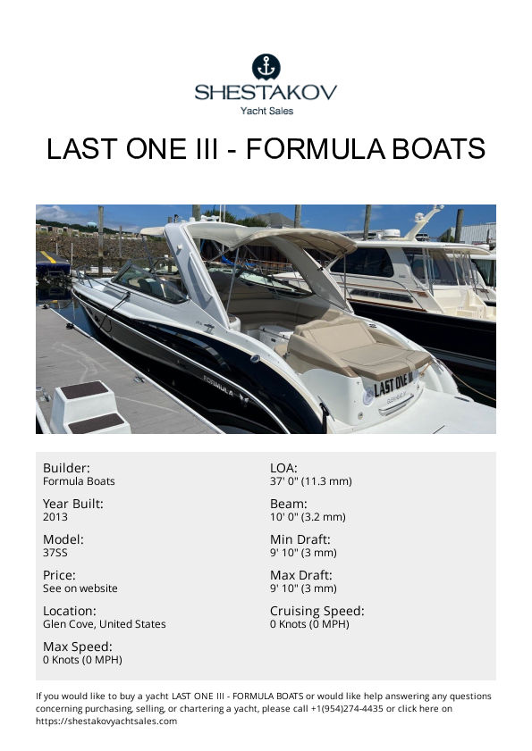 LAST ONE III - 37SS - 2013