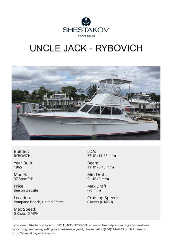 UNCLE JACK - 37 Sportfish - 1965