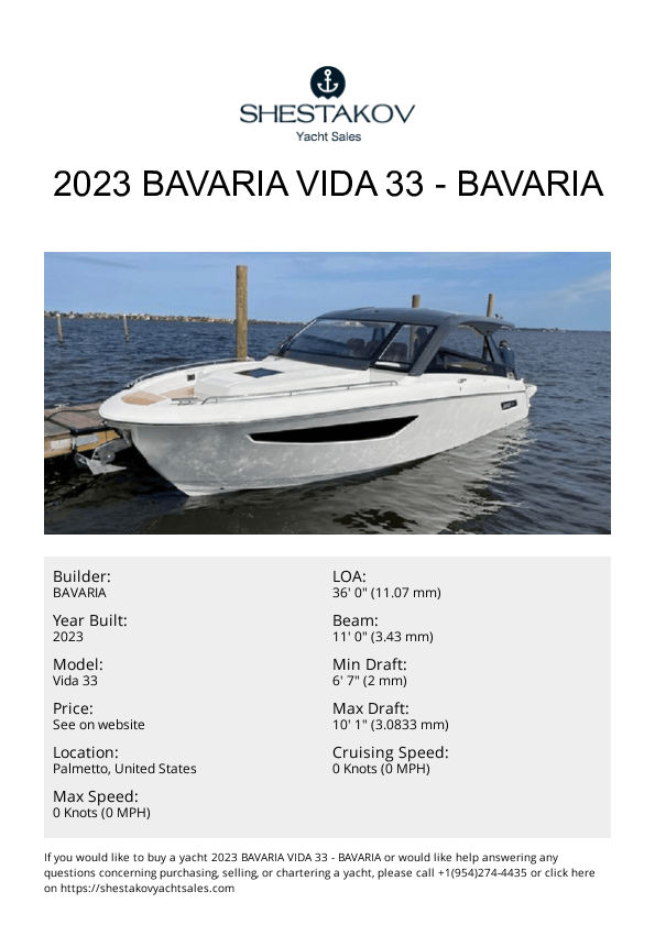 2023 Bavaria Vida 33 - Vida 33 - 2023