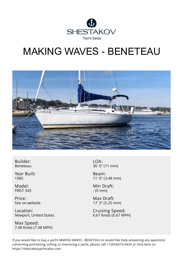 MAKING WAVES - FIRST 345 - 1985