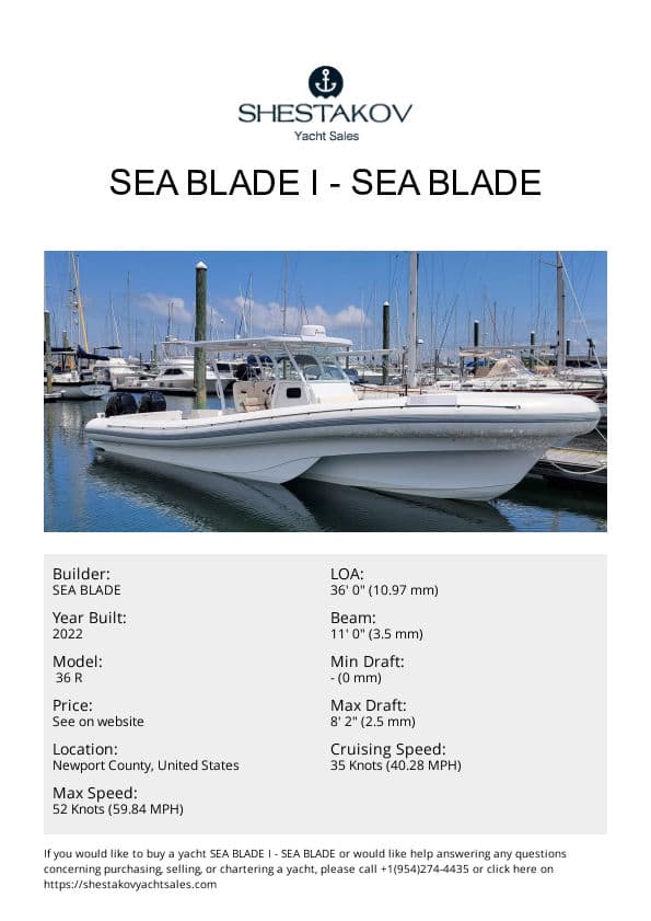 Sea Blade I -  36 R - 2022