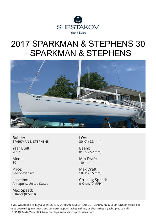 2017 Sparkman & Stephens 30 - 30 - 2017