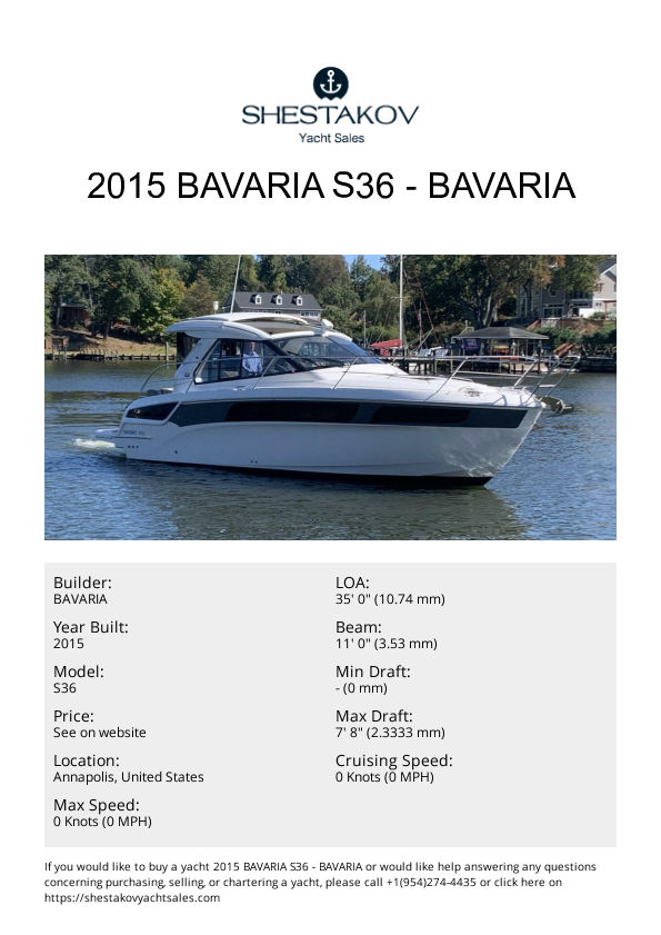 2015 Bavaria S36 - S36 - 2015