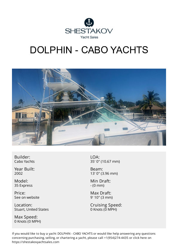 Dolphin - 35 Express - 2002