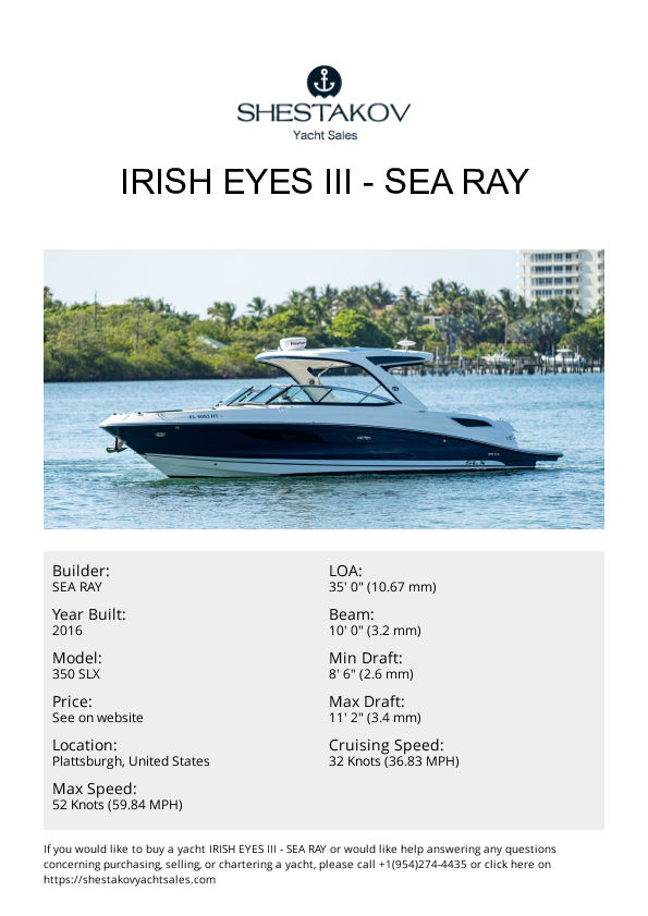 Irish Eyes III - 350 SLX - 2016