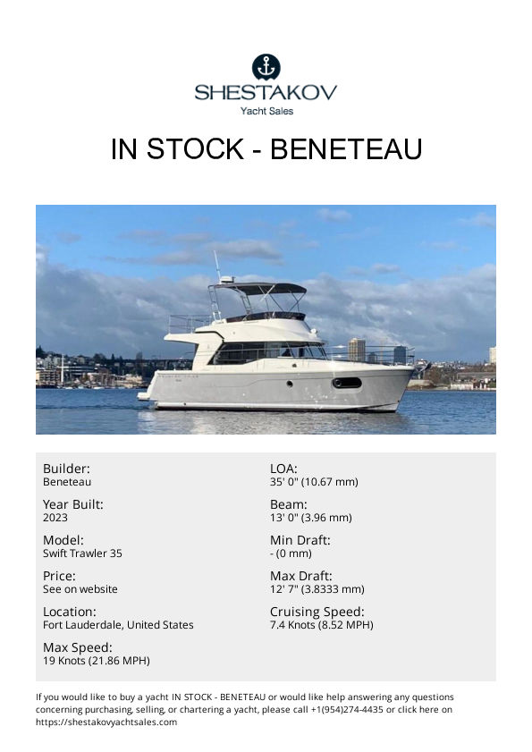 In Stock - Swift Trawler 35 - 2023