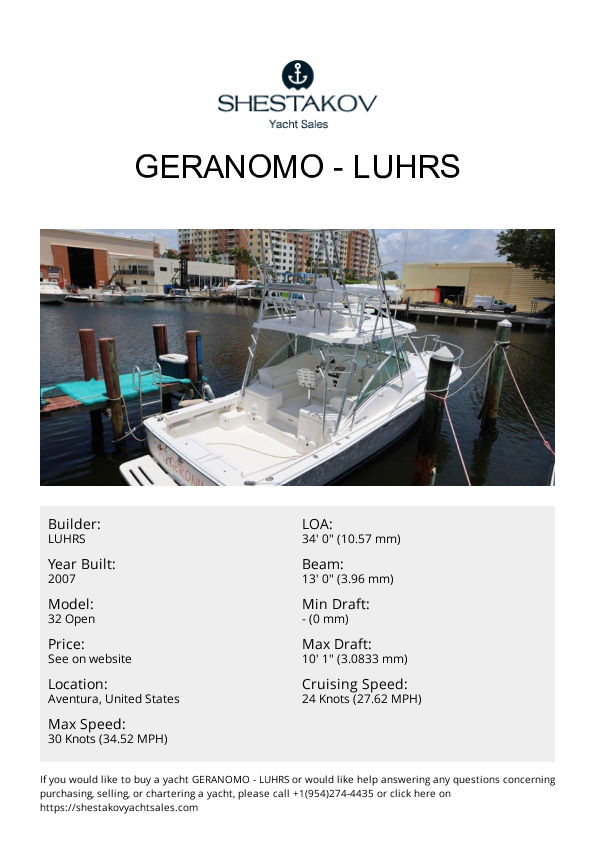 Geranomo - 32 Open - 2007